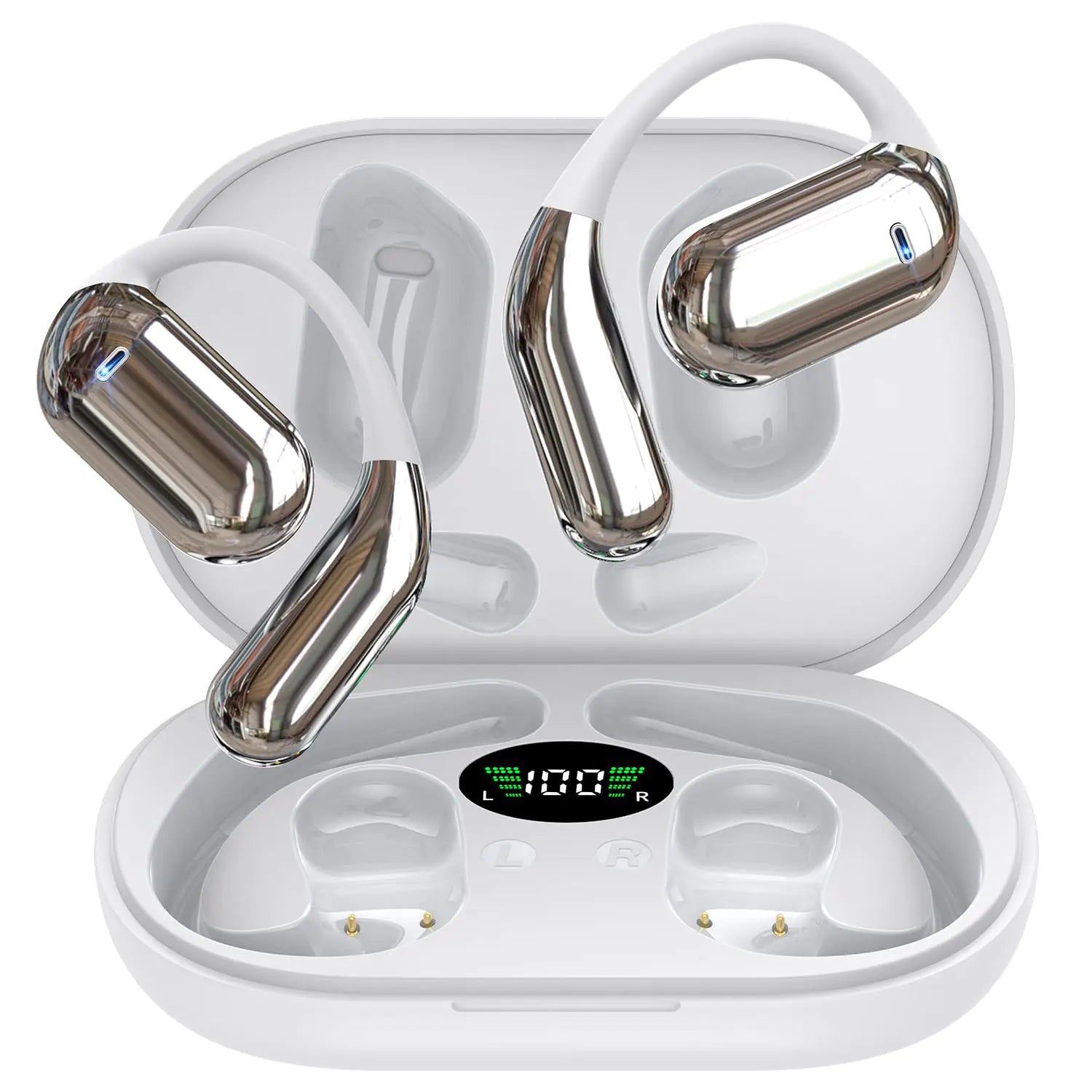 EUQQ Open Ear Bluetooth Headphones Wireless Earbuds Mic - MUSCLEXXX STORE