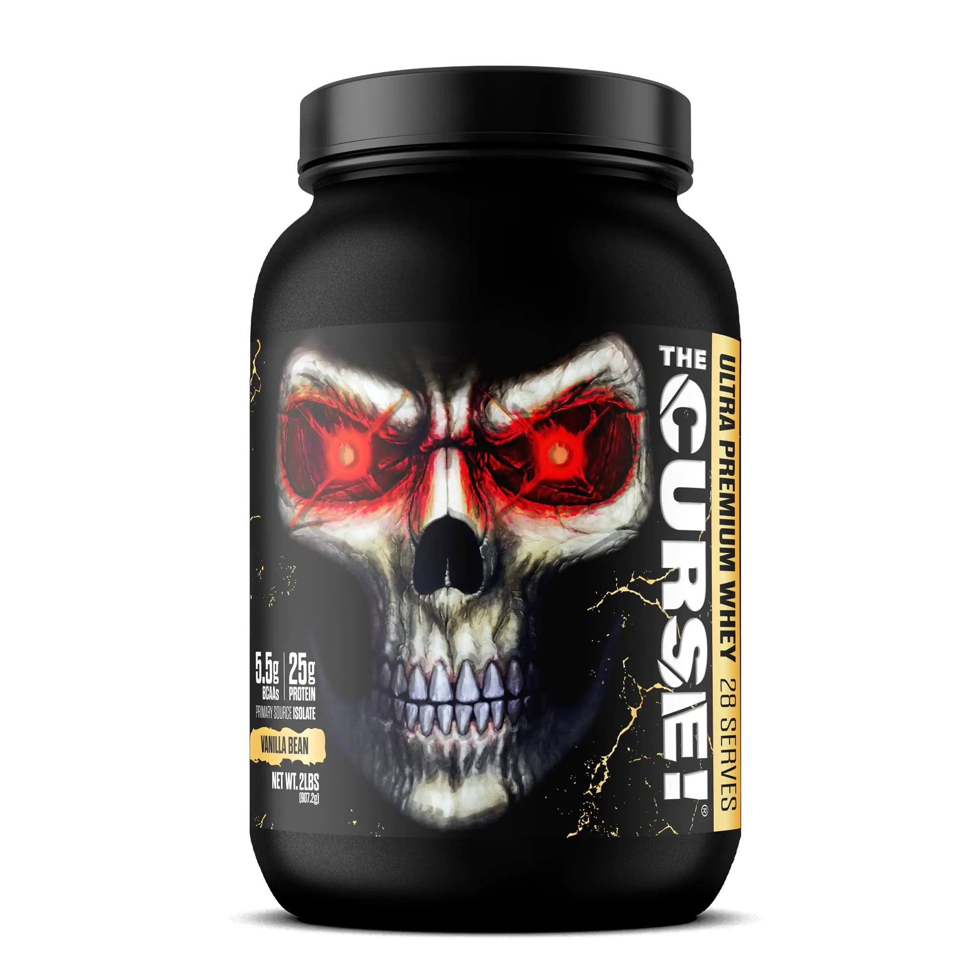 JNX SPORTS The Curse! Ultra Premium Whey Protein Powder Vanilla Bean 2lb | 25g Protein Per Serve Primary Source Whey Isolate - MUSCLEXXX STORE