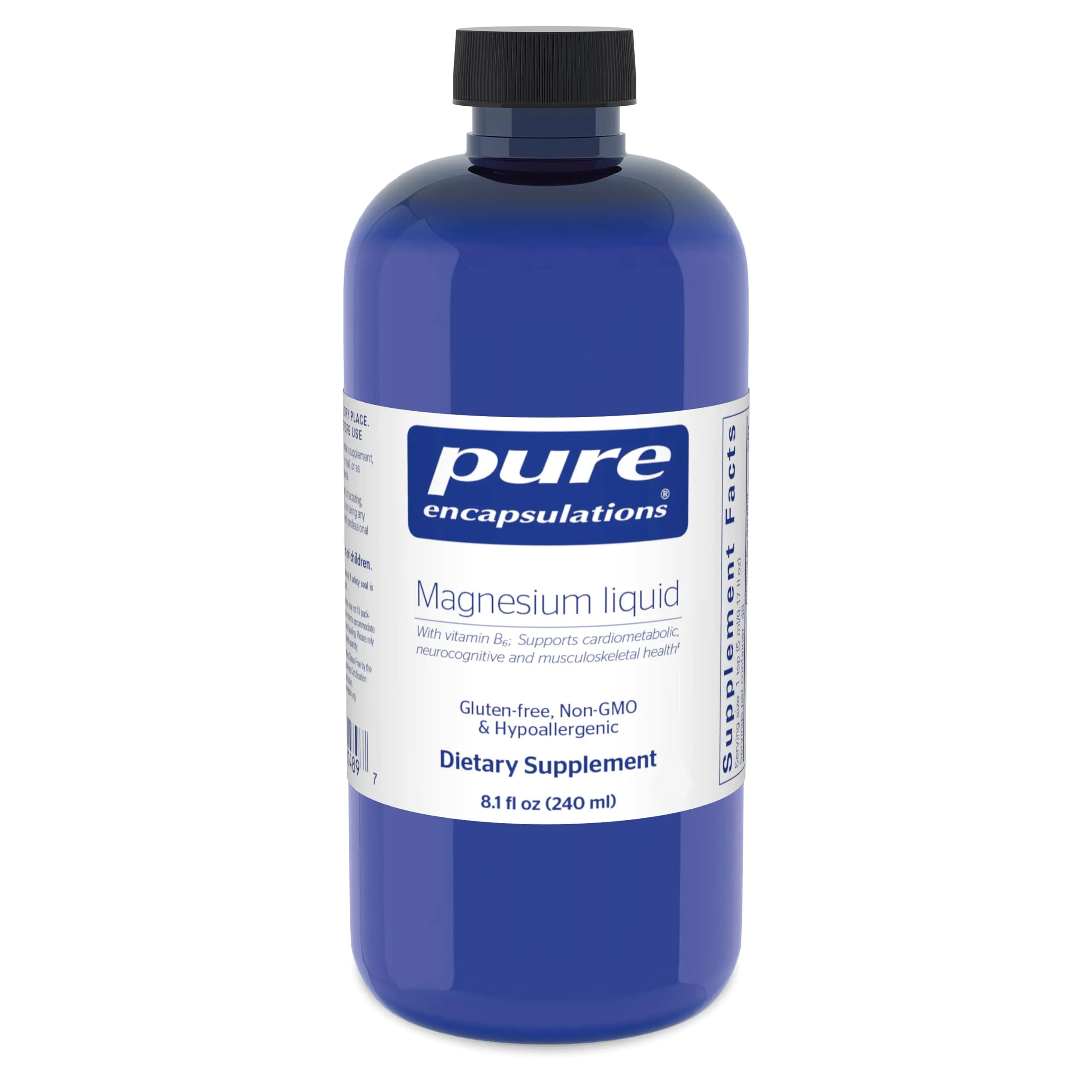 Pure Encapsulations Magnesium Liquid | Hypoallergenic Combination to Support Musculoskeletal and Cardiometabolic Health | 8.1 fl. oz. - MUSCLEXXX STORE