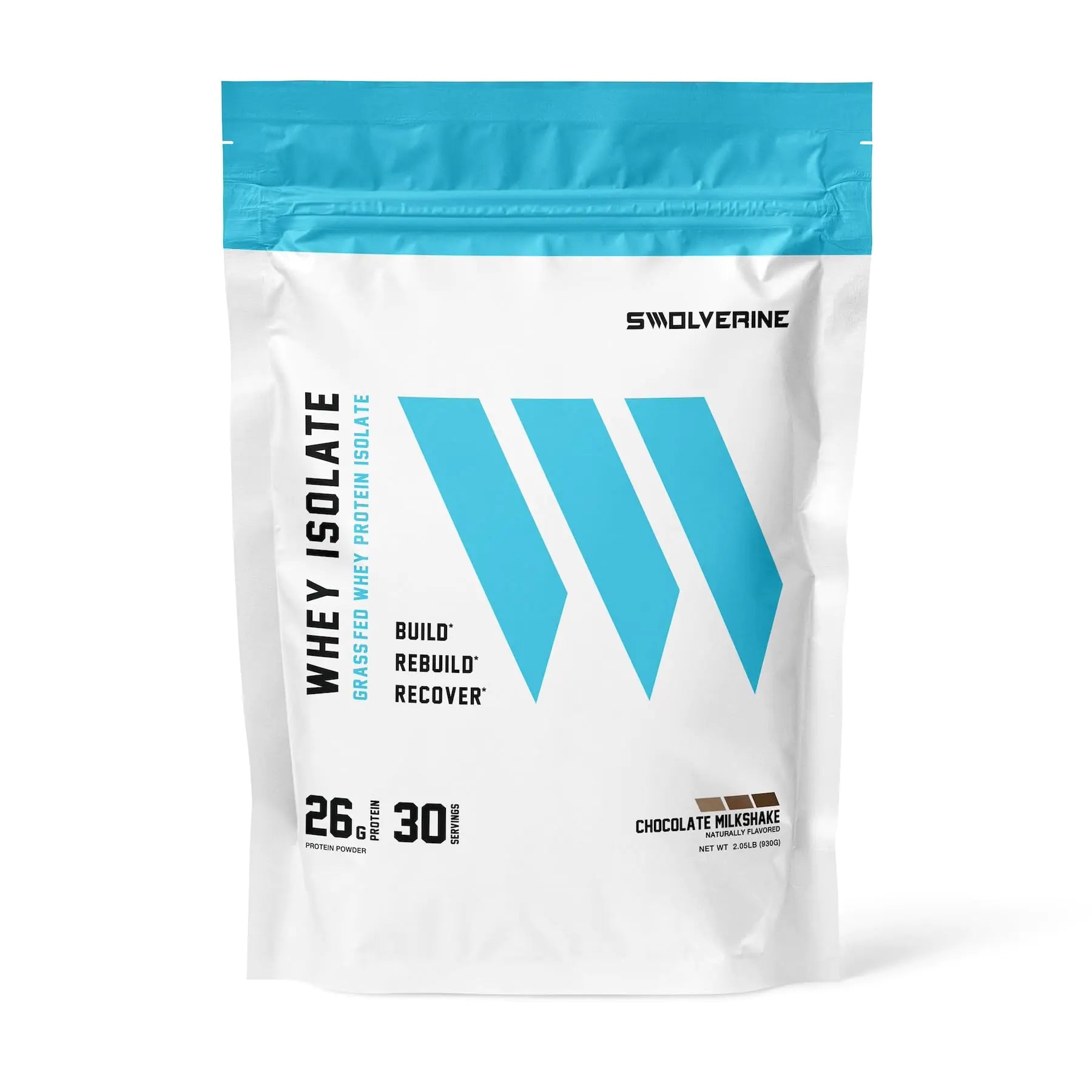 Swolverine Whey Protein Isolate | 26g Protein Grass-Fed rBGH Free Non-GMO Added Digestive Enzymes (30 Servings Chocolate Milkshake) - MUSCLEXXX STORE