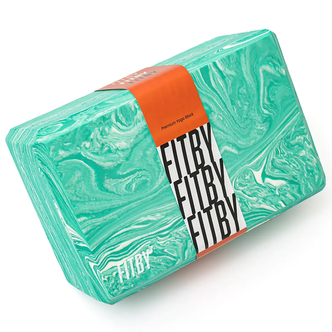 Yoga Blocks for Yoga Lovers- Sturdy and Non-slip Foam Block- Safe Yoga Block for Beginners or Practitioners- Lightweight Yoga Props- High-Density Foam Blocks- Yoga Blocks by Fitby (Green and White 9x6x4 in.) - MUSCLEXXX STORE