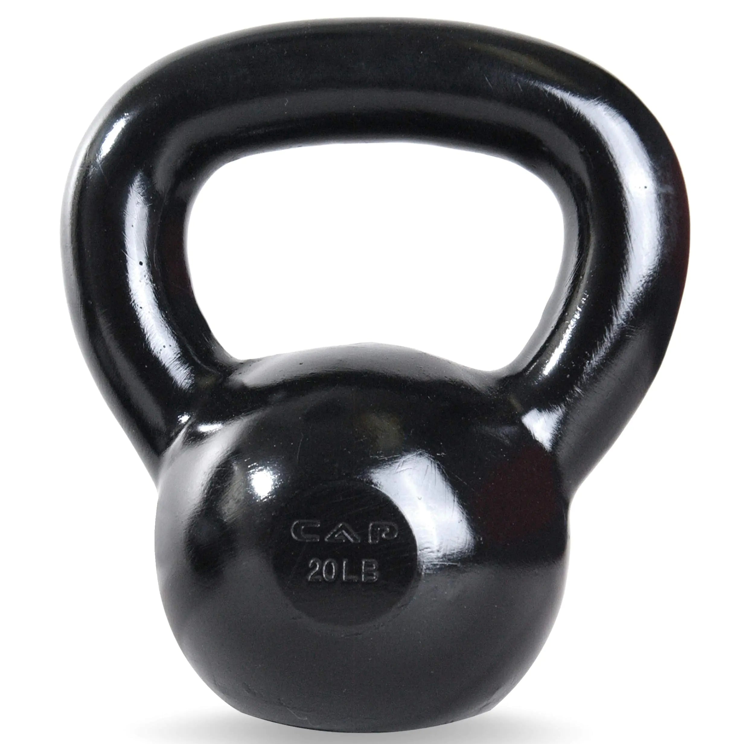 Cap Barbell Enamel Coated Cast Iron Kettlebell Solid - 20lbs - MUSCLEXXX STORE