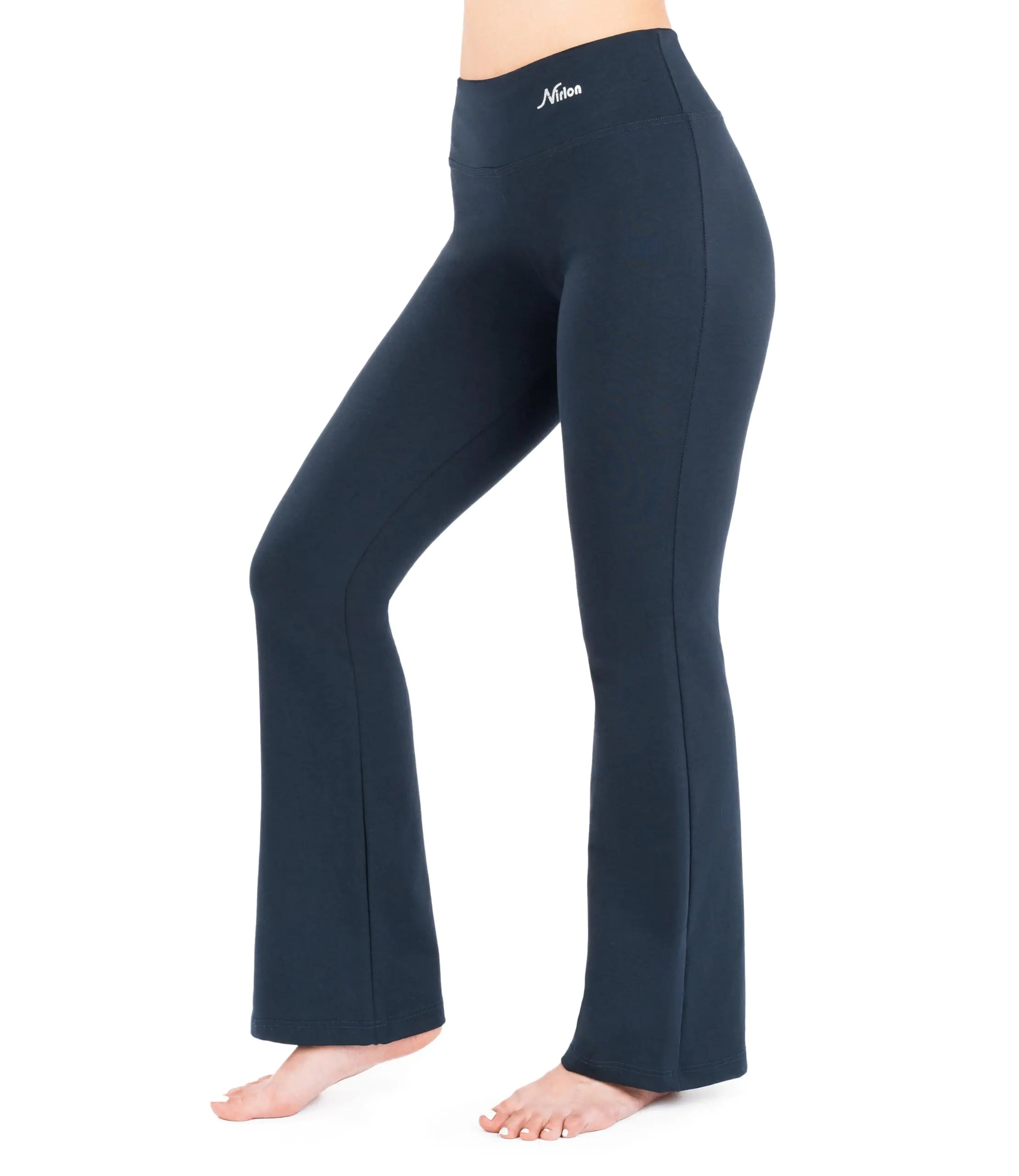 Nirlon Womens Bootcut Yoga Pants - Flare Leggings Yoga Pants Women Soft & Breathable Womens Yoga Pants Flared Leggings Regular & Plus Size Yoga Pants for Women Wide Leg (2XL 30" Inseam Graphite) - MUSCLEXXX STORE