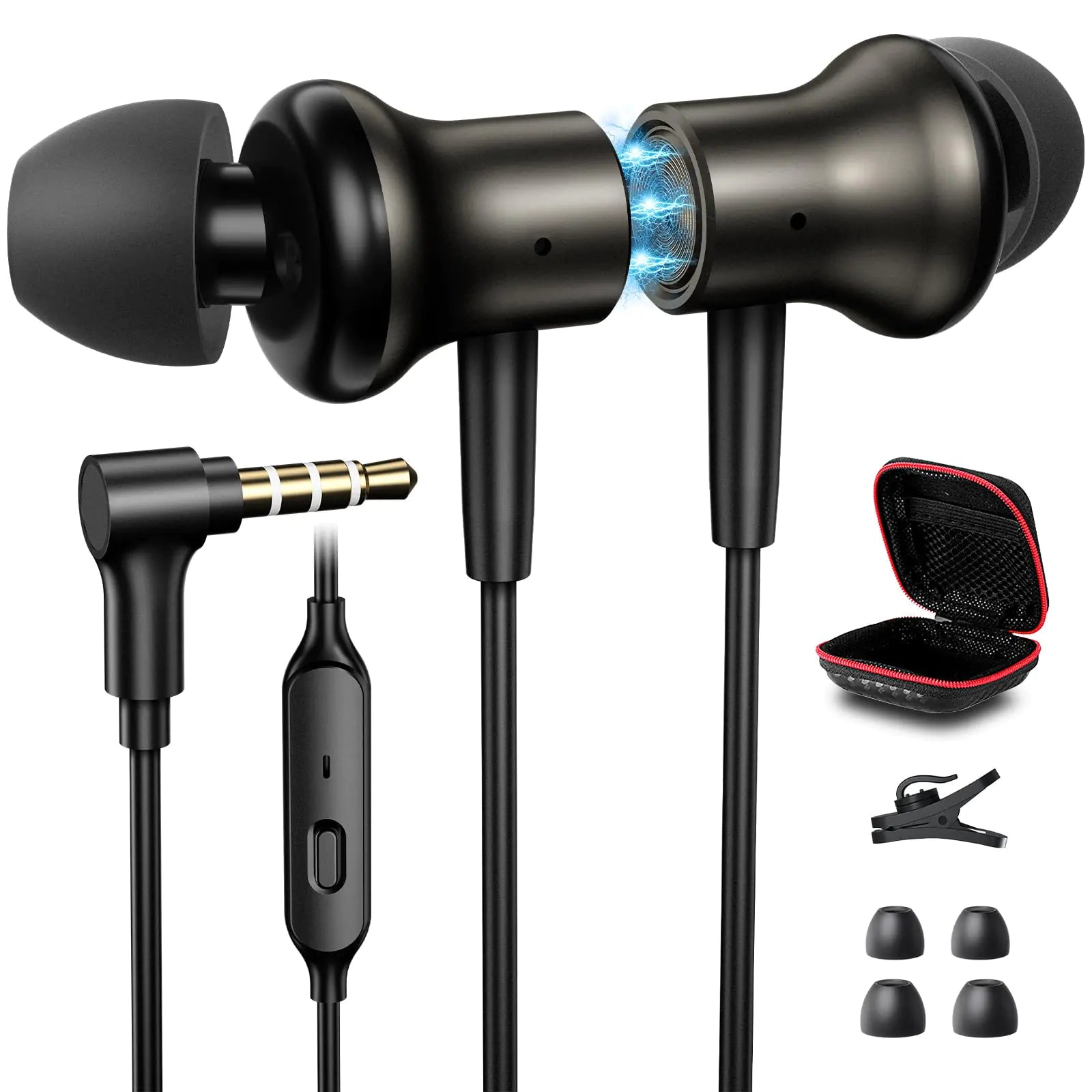 Wired Earbuds in-Ear Headphones for LaptopNoise Isolation Earphones Corded 3.5mm Jack Ear Buds with Microphone for iPhoneSamsungAndroidDesktopComputerGaming ConsolesKidsSchool Students - MUSCLEXXX STORE