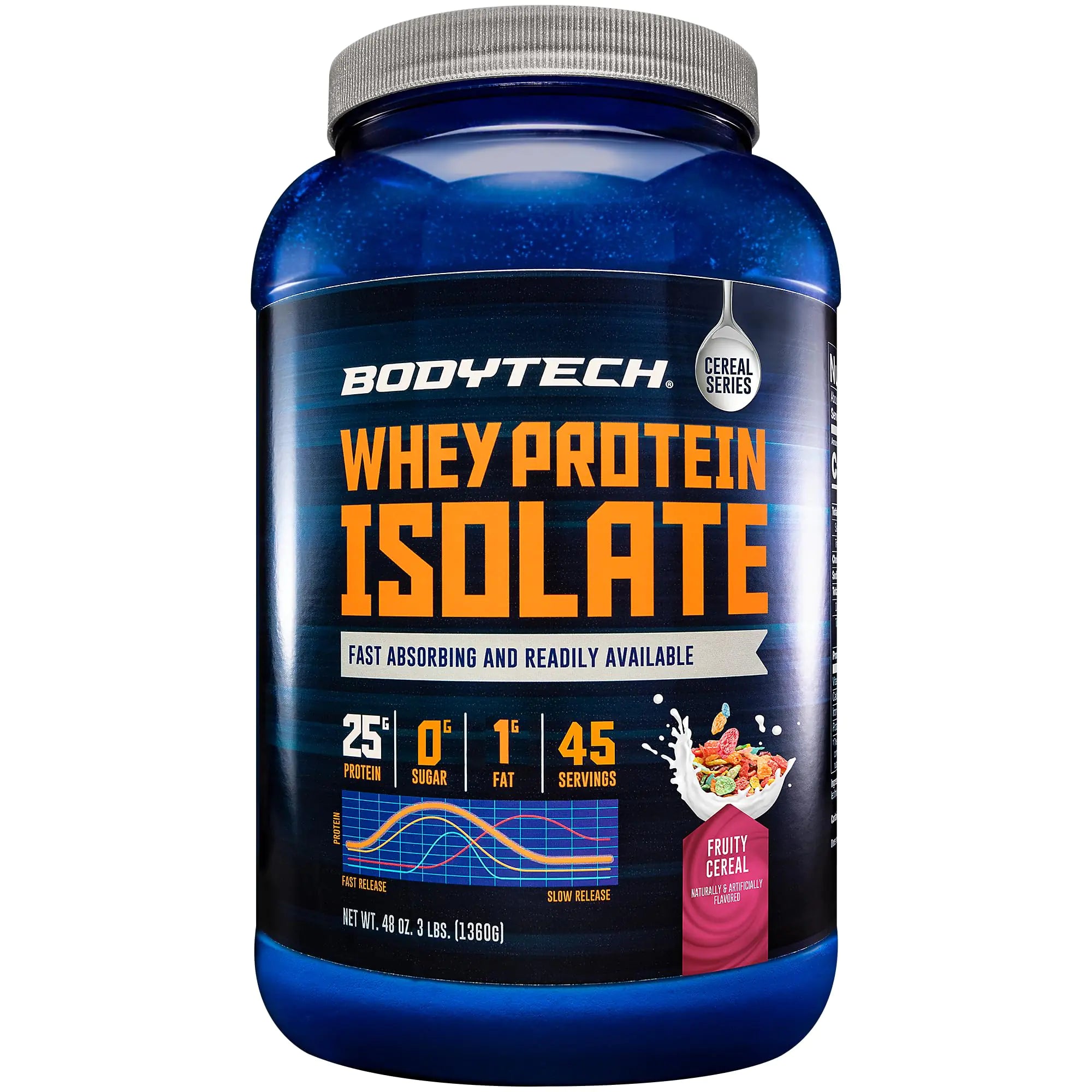 BodyTech Whey Protein Isolate Powder - Fruity Cereal (3 lbs./46 Servings) - MUSCLEXXX STORE