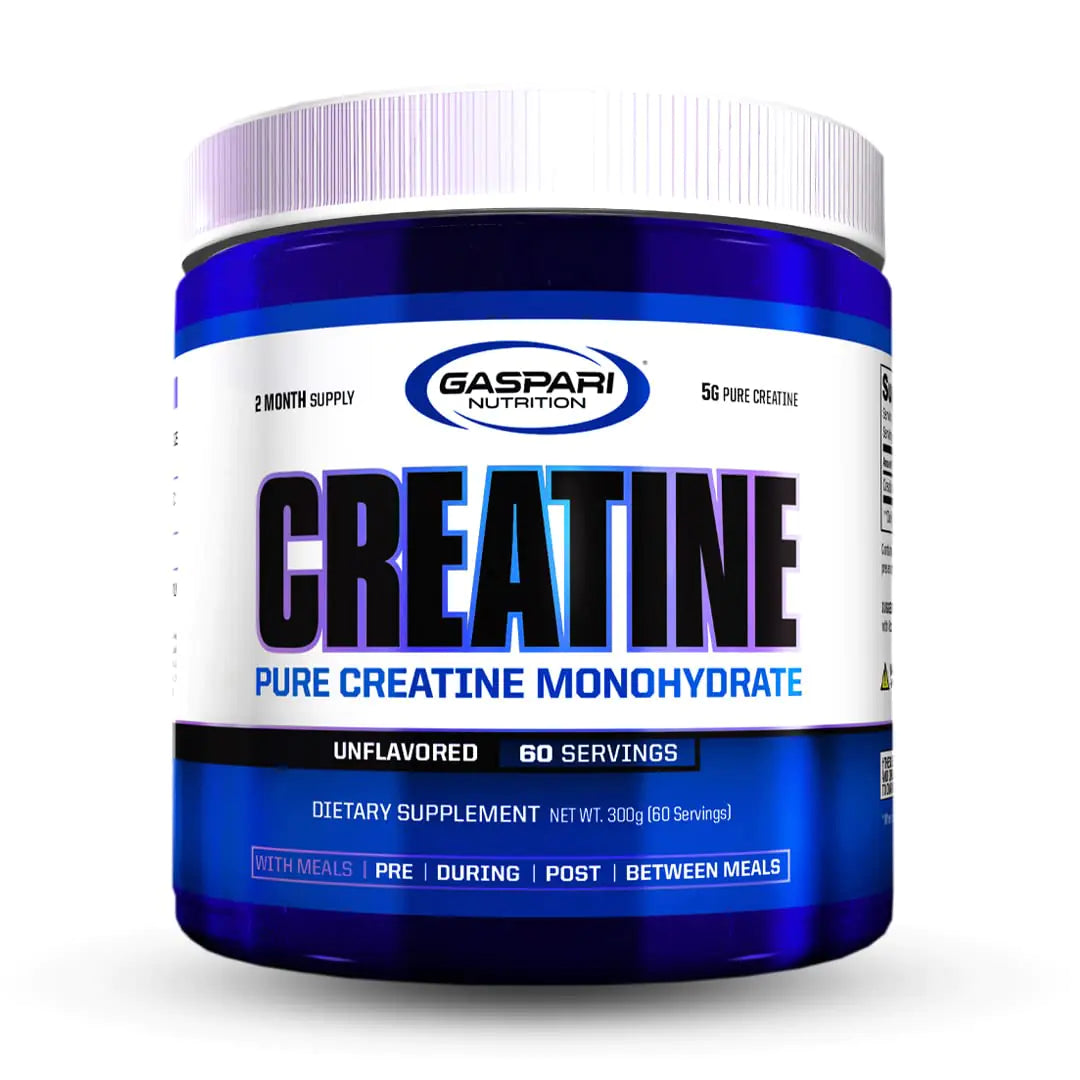 Gaspari Nutrition Pure Creatine Monohydrate 5g of Pure Creatine Boost Muscle and Size (Unflavored 60 Servings) - MUSCLEXXX STORE