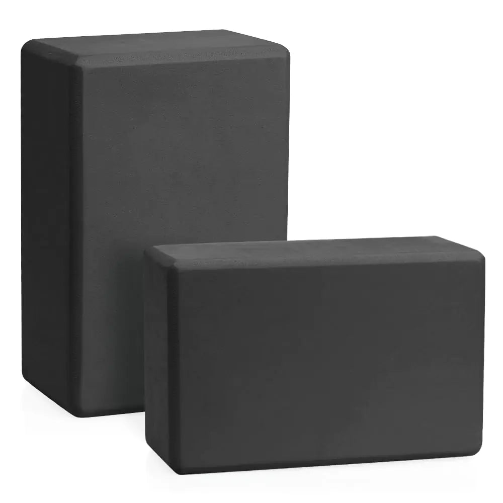 Forbidden Road EVA Yoga Block Yoga - 2 Pack 3 * 6 * 9 inch (Black) - MUSCLEXXX STORE