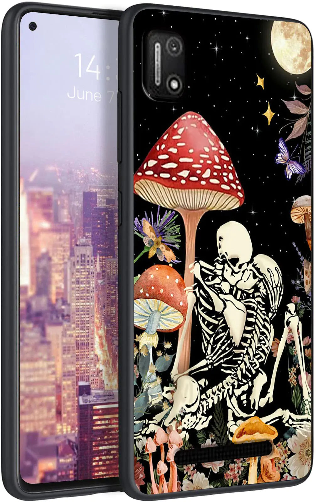 RAUEDWDJS for Cloud Mobile Stratus C7 Phone Case Soft TPU Ultra-Thin Cloud Mobile Stratus C7 Case for Women Flexible Anti Scratch Protective Shockproof Cover Moon Mushroom Skulls