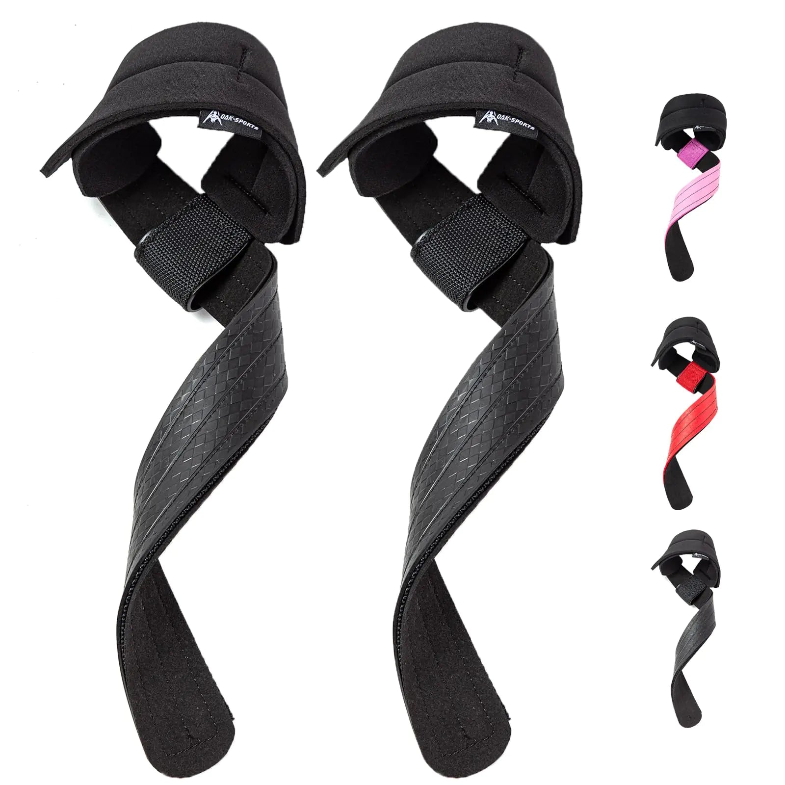 Wrist Straps for Weightlifting Padded Weight Lifting Straps for Strength Training Bodybuilding Gym Workouts and Powerlifting Leather Material Enhances Grip Strength (Black) - MUSCLEXXX STORE