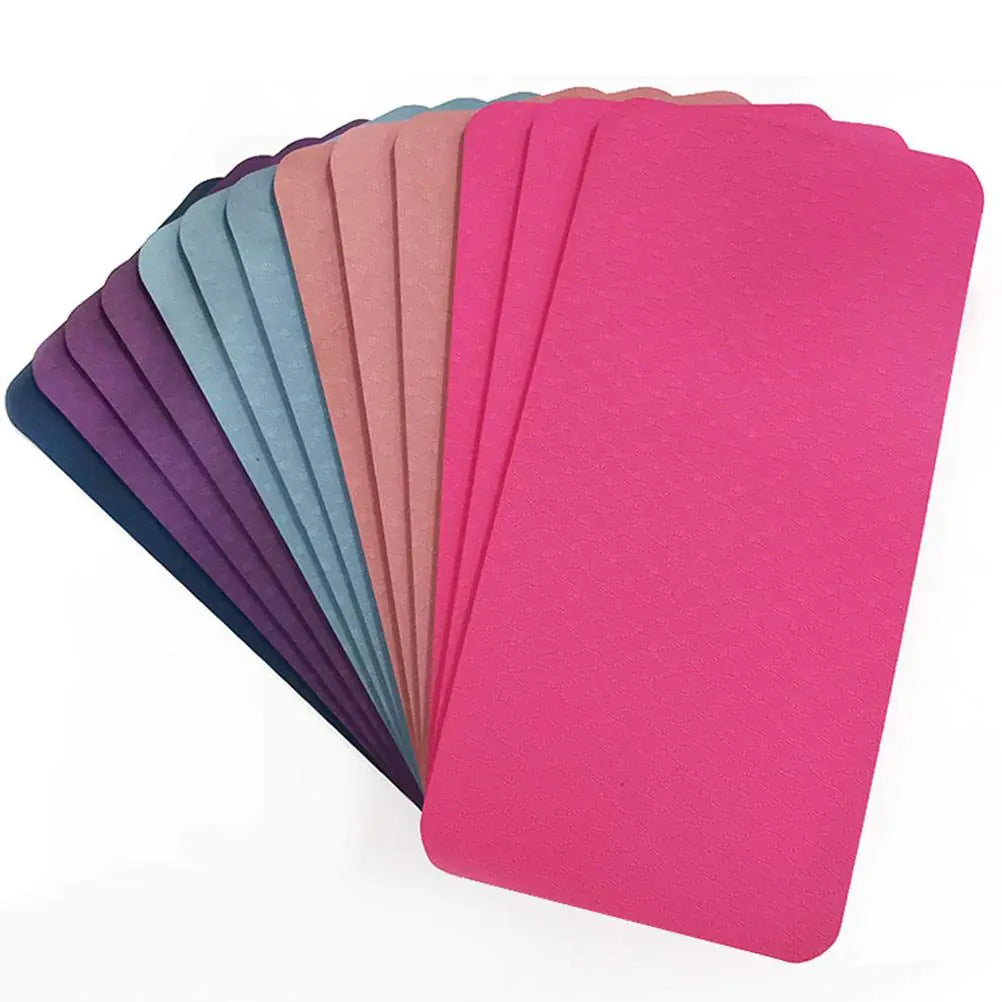 TPE Yoga Mat Non Slip Gymnastics Mat Training Mat Exercise Mat Lightweight Yoga Mat Sports Mat for Yoga Pilates Sports Workout (34 * 17 * 0.8) - MUSCLEXXX STORE