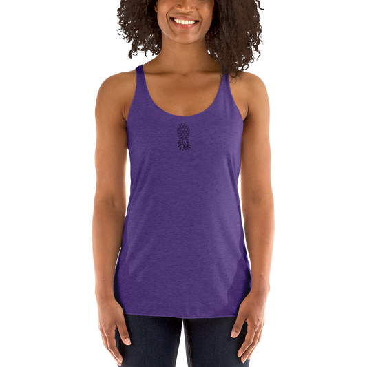Purple Upside Down Pineapple Women's Racerback Tank Top