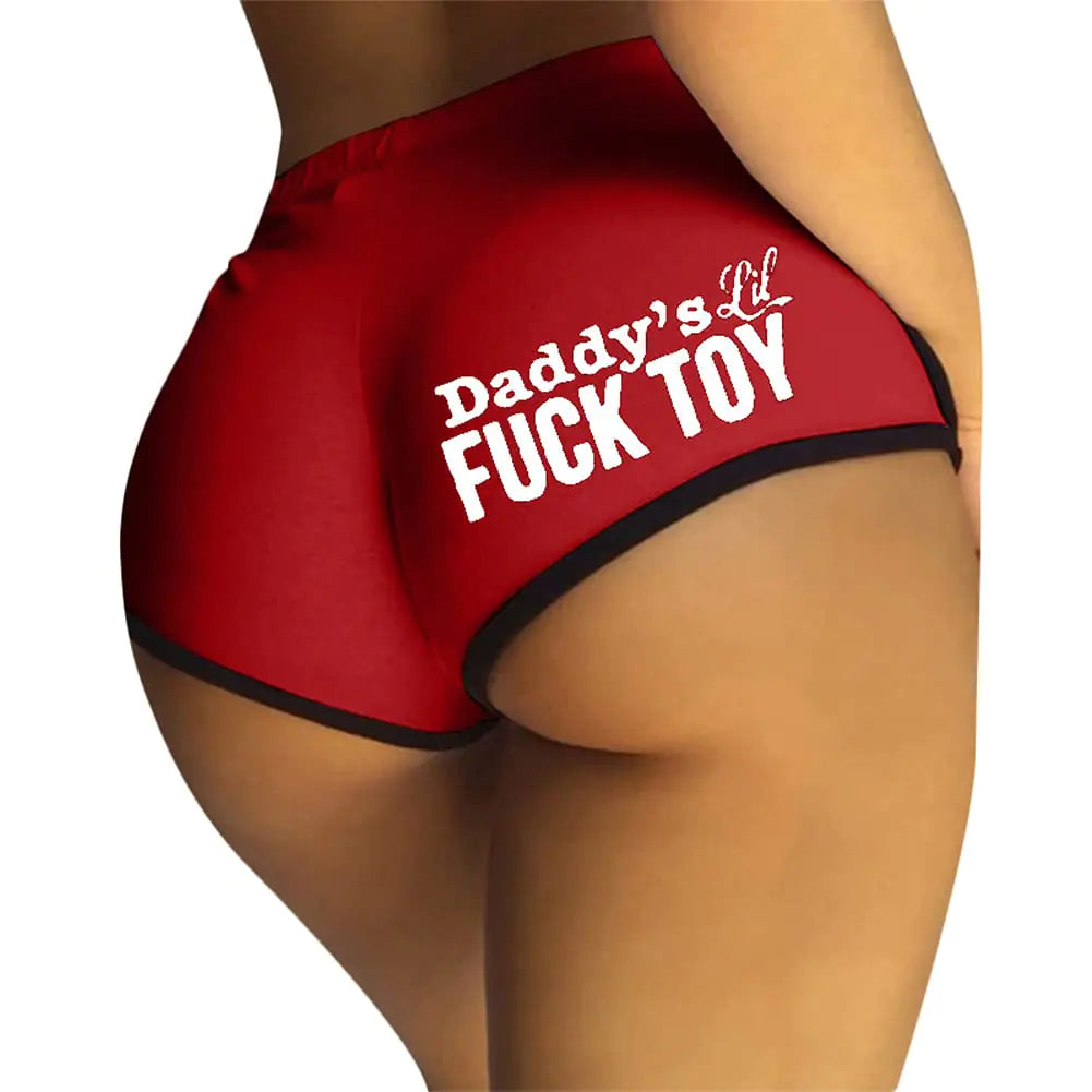 Women’s Yoga Booty Shorts Sexy Workout Sports Dance Hot Pants Plus Size Lounge Wear Butt Lifting Briefs Red 3XL