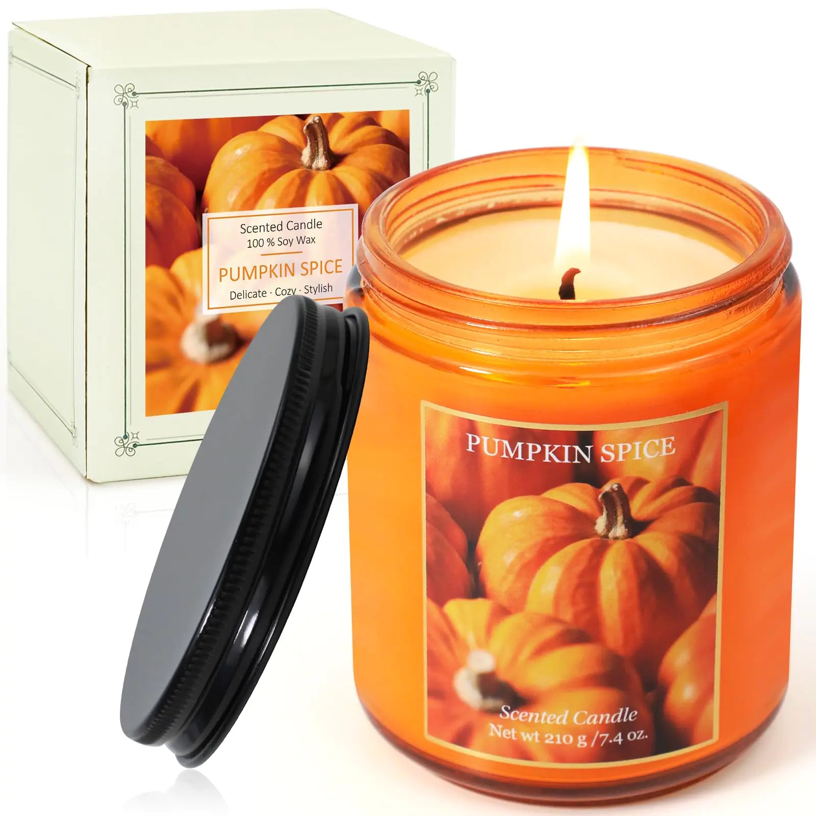 Pumpkin Pie Scented Candle Aromatherapy luxury scented candle Premium candle Highly scented candles