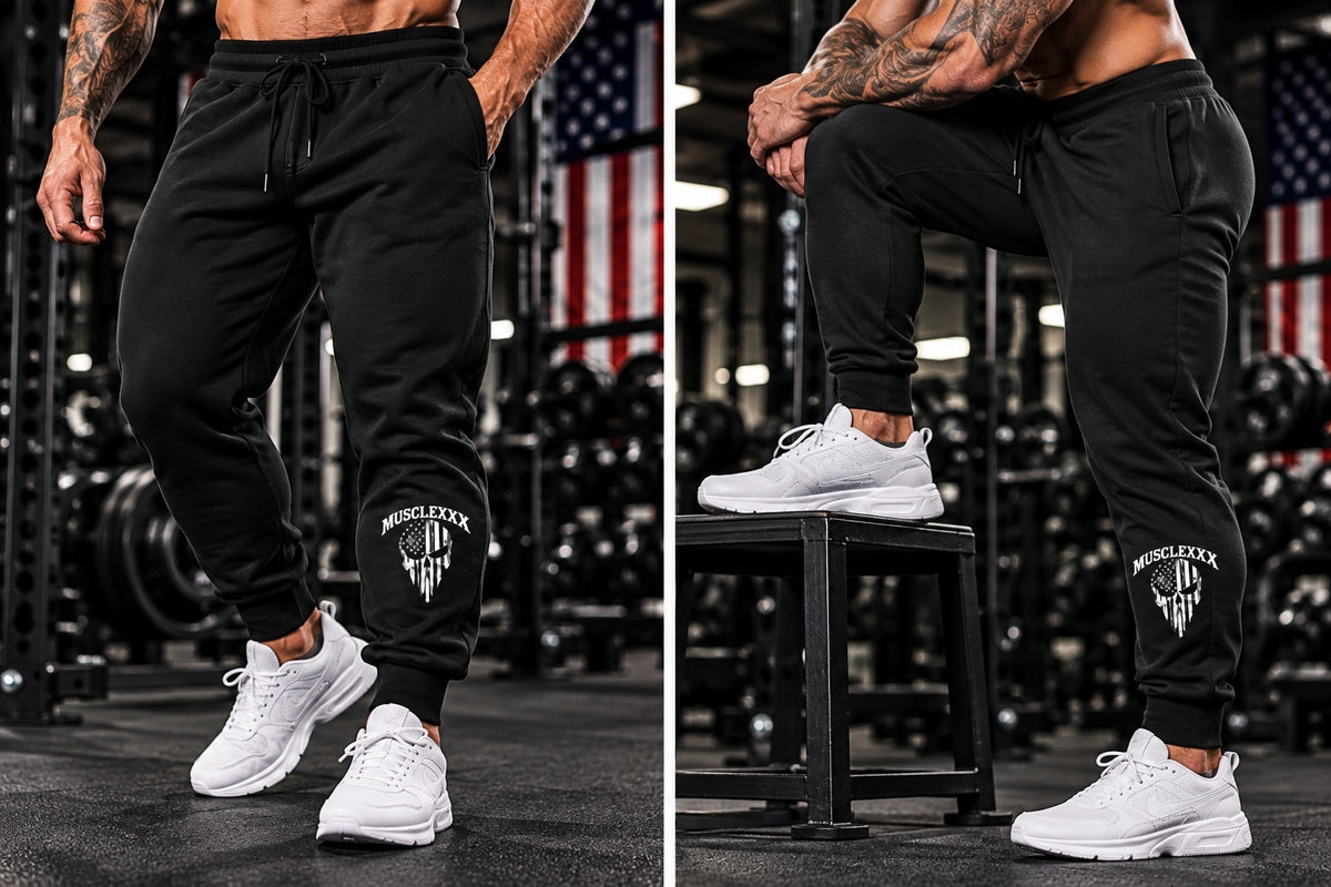Unisex cotton-blend fleece joggers by MUSCLEXXX
